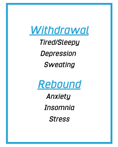 Detox Center addiction withdrawal symptoms can vary and include being tired, sleepy, depression, sweating, anxiety, insomnia and stress