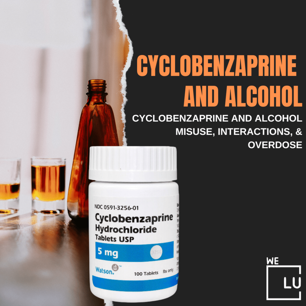 Cyclobenzaprine and Alcohol are not recommended to be taken together. Combined, it can increase the risk of drowsiness and impaired coordination.