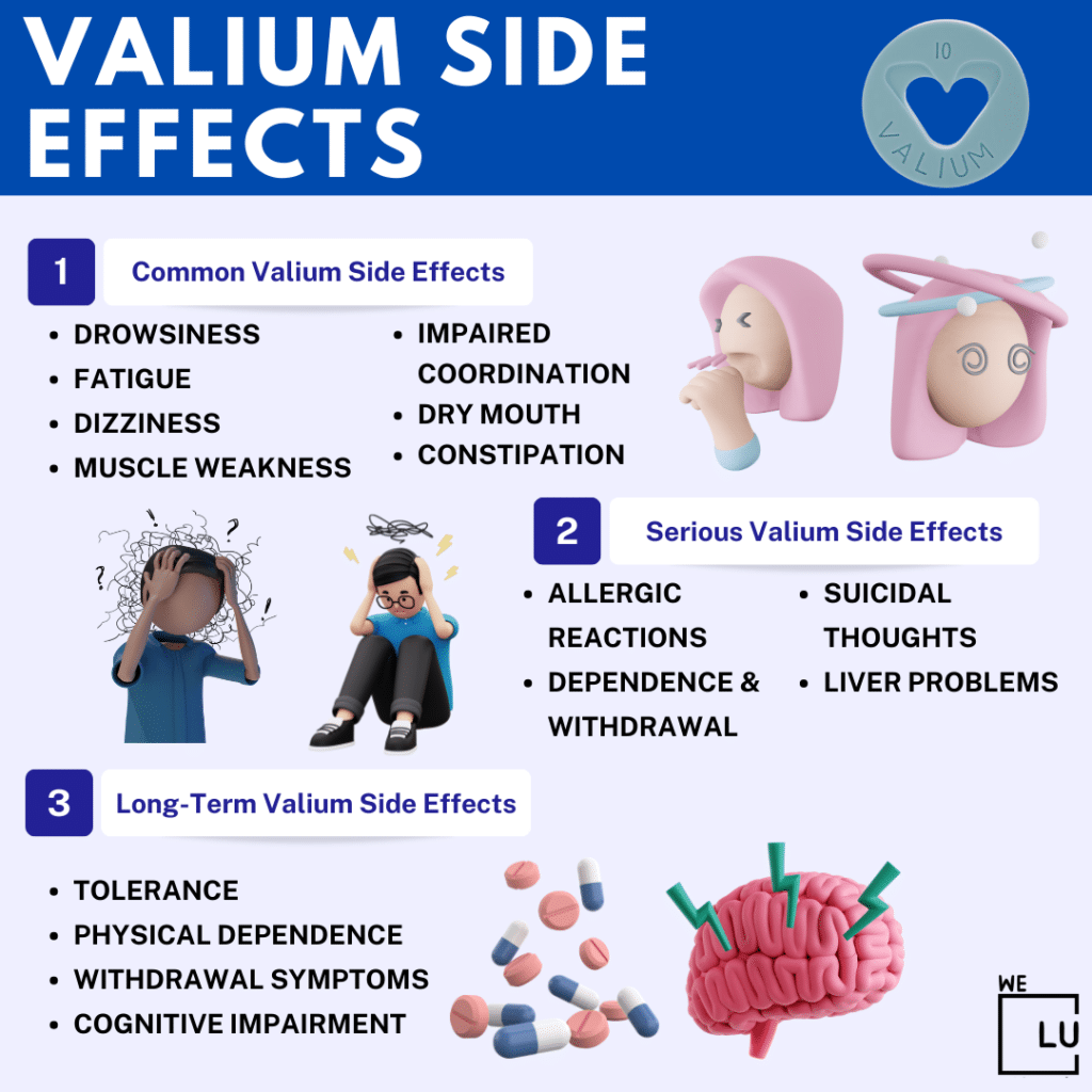 Valium has a relatively long half-life, contributing to its extended duration of action and the time it stays in the system.