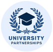 We Level Up California University Partnership badge image.